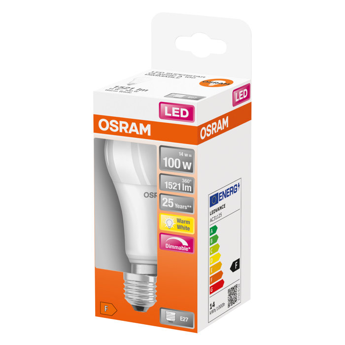 Osram LED Classic matt standard dimbar E27 14 W